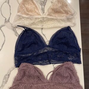 Set of 3 Victorias Secret bralettes